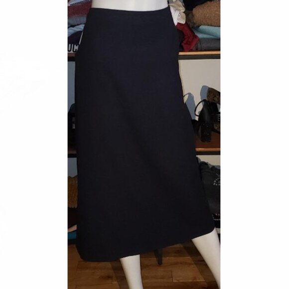 Olsen Europe Dresses & Skirts - navy blue virgin wool angora mix midi skirt size 14